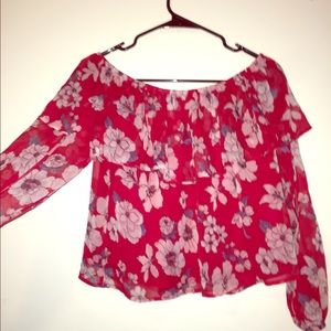 Hollister off the shoulder shirt!